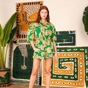 Farm Rio | Green Raining Bananas Romper